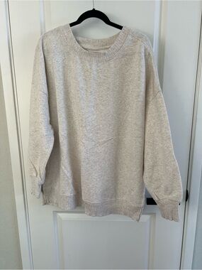 SO Oversized Cream Crewneck Sweatshirt